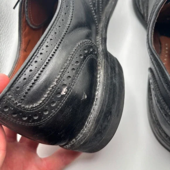 Allen Edmonds McAllister Black Wingtip Oxford Shoes Men's Size 12D